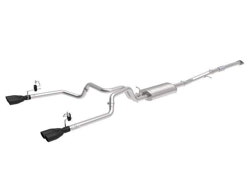 aFe Vulcan Series 3 - 2.5in 304SS Exhaust Cat - Back w/Blk Tips 2019 GM Silverado/Sierra 1500 L4 - 2.7L(t) - My Store