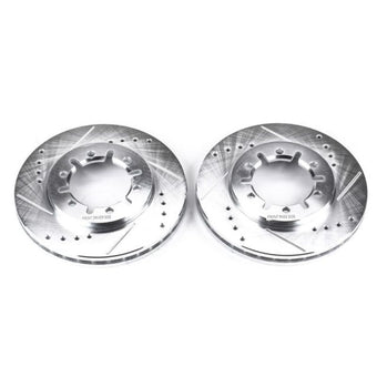 compare product Power Stop 98-04 Nissan Frontier Front Evolution Drilled & Slotted Rotors - Pair
