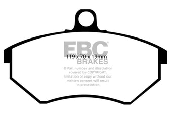 compare product EBC 89-93 Volkswagen Corrado 1.8 Supercharged Ultimax2 Front Brake Pads