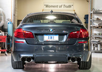 AWE Tuning BMW F10 M5 Touring Edition Axle - Back Exhaust Diamond Black Tips - My Store
