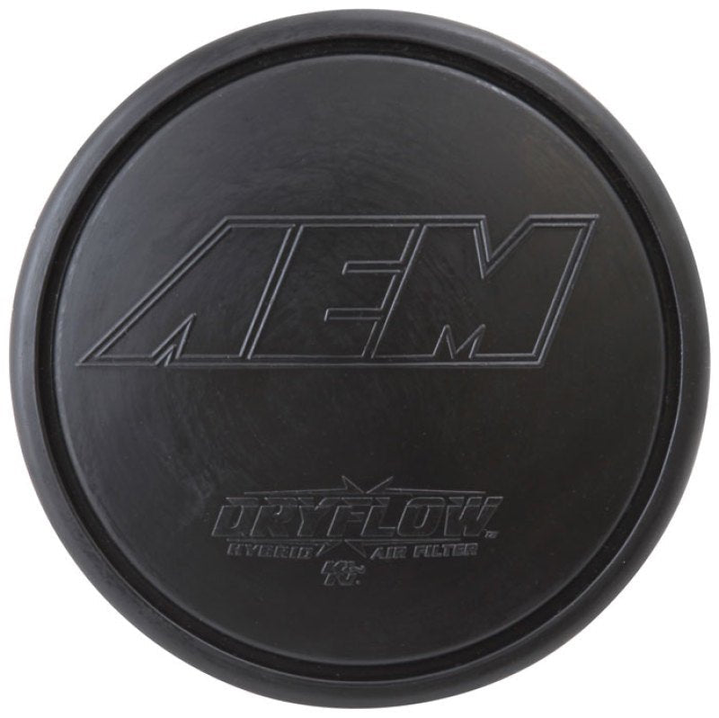 AEM Dryflow Air Filter - Round Tapered - 2.75in Flange ID x 5.5in Base OD x 4.75in Top OD x 7.5in H - My Store