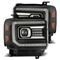 AlphaRex 14 - 18 GMC Sierra PRO - Series Proj Headlights Plank Style Black w/Activ Light/Seq Signal/DRL - My Store