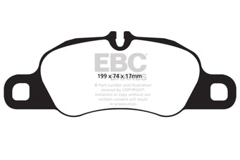 compare product EBC 09-12 Porsche 911 (997) (Cast Iron Rotor only) 3.6 Carrera 2 Yellowstuff Front Brake Pads