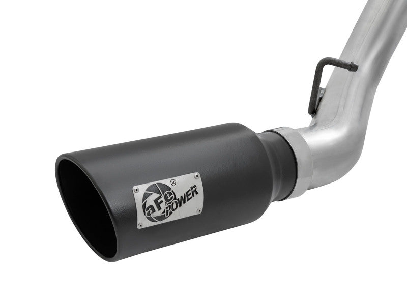 aFe LARGE Bore HD 4in Dual DPF - Back SS Exhaust w/Black Tip 16 - 17 GM Diesel Truck V8 - 6.6L (td) LML - My Store