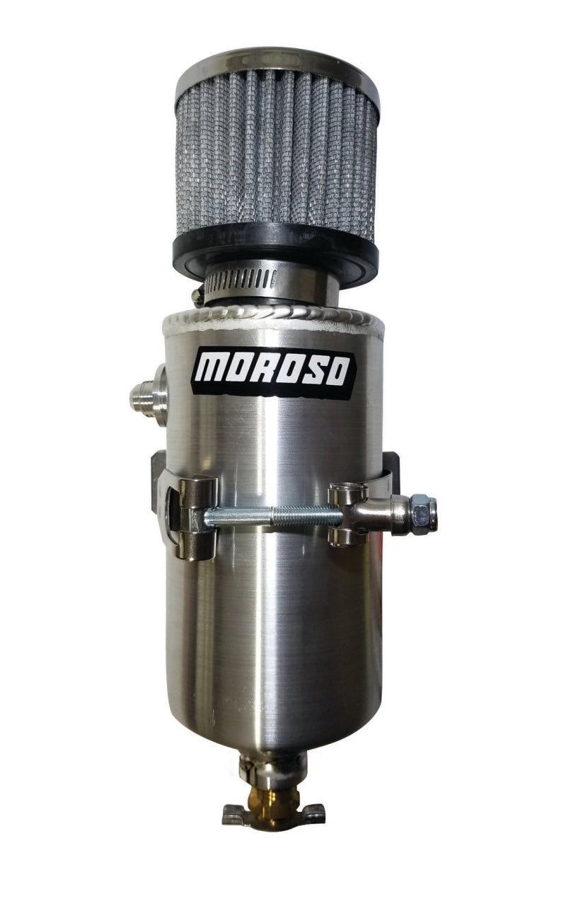 Moroso Breather Tank/Catch Can - 6An Male Fitting - Aluminum - My Store