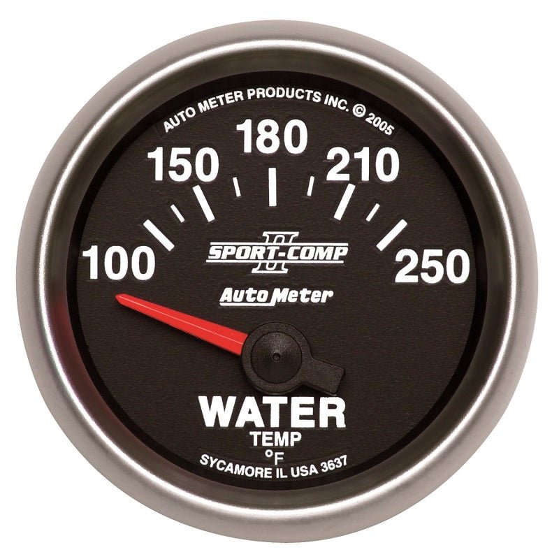 Autometer Sport - Comp II 52mm 100 - 250 F Short Sweep Electronic Water Temperature Gauge - My Store