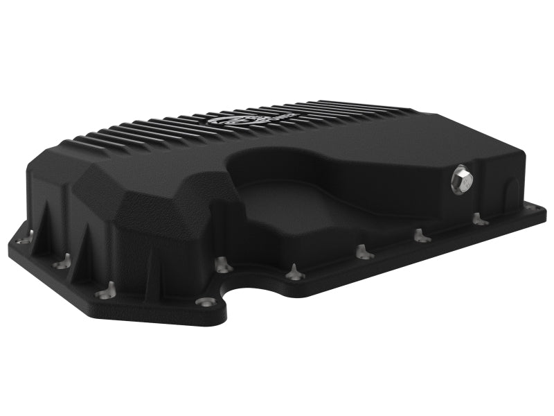 aFe 05 - 19 VW 1.8L/2.0L w/o Oil Sensor Engine Oil Pan Black POWER Street Series w/ Machined Fins - My Store
