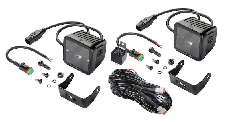 Hella Universal Black Magic 3.2in L.E.D. Cube Kit - Spot Beam - My Store