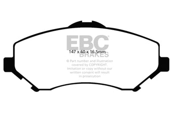 compare product EBC 08-11 Chrysler Town & Country 3.3 Ultimax2 Front Brake Pads