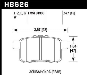 compare product Hawk Performance Ceramic Street Brake Pads