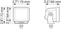 Hella Universal Black Magic 2.7in L.E.D. Cube Kit - Flood Beam - My Store