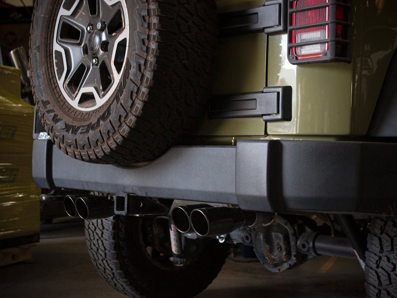 aFe Vulcan Series 2.5in 304 SS Axle - Back Exhaust Black 07 - 18 Jeep Wrangler (JK) V6 - 3.6/3.8L - My Store