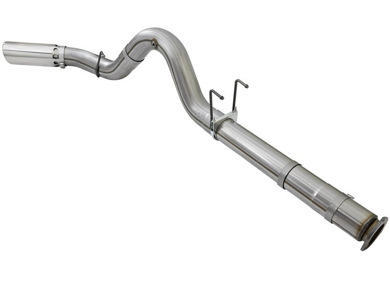 aFe LARGE BORE HD 5in 409 - SS DPF - Back Exhaust w/Polished Tip 2017 Ford Diesel Trucks V8 6.7L (td) - My Store