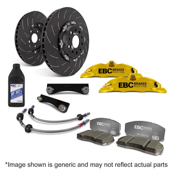 compare product EBC Racing 92-00 BMW M3 (E36) Yellow Apollo-4 Calipers 330mm Rotors Front Big Brake Kit