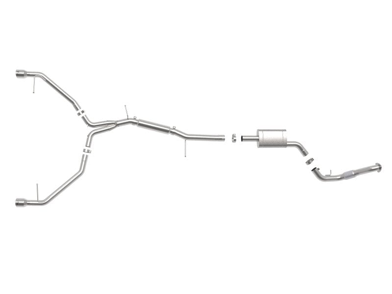 aFe 17 - 19 Audi A4 (B9) MACH Force - Xp 3in to 2.5in 304 SS Cat - Back Exhaust System - Dual Polished Tips - My Store
