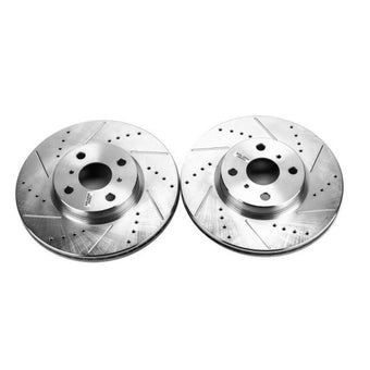 compare product Power Stop 12-18 Toyota Yaris Front Evolution Drilled & Slotted Rotors - Pair