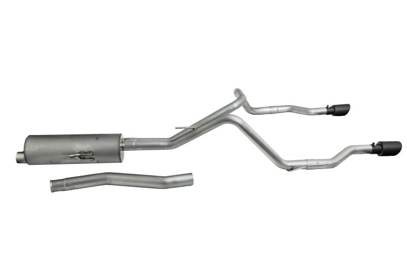 Gibson 20 - 22 Jeep Gladiator JT Rubicon 3.6L 3in/2.5in Cat - Back Dual Split Exhaust - Black Elite - My Store