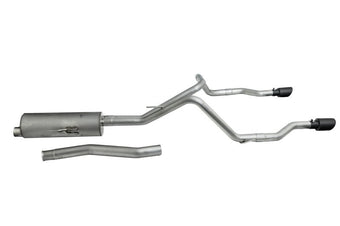 compare product Gibson 20-22 Jeep Gladiator JT Rubicon 3.6L 3in/2.5in Cat-Back Dual Split Exhaust - Black Elite