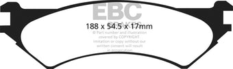 compare product EBC 97-00 Ford Econoline E250 4.2 (4 Wheel ABS) Ultimax2 Rear Brake Pads