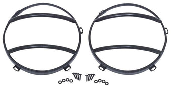compare product Kentrol 07-18 Jeep Wrangler JK Euro Headlight Guards Pair - Textured Black