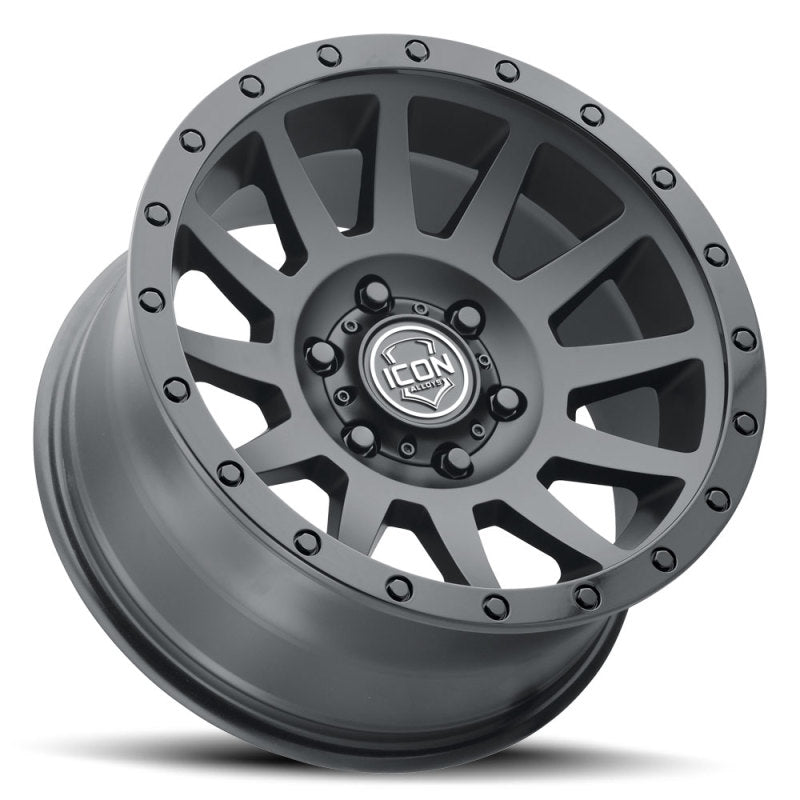 ICON Compression 17x8.5 5x5 - 6mm Offset 4.5in BS 71.5mm Bore Double Black Wheel - My Store