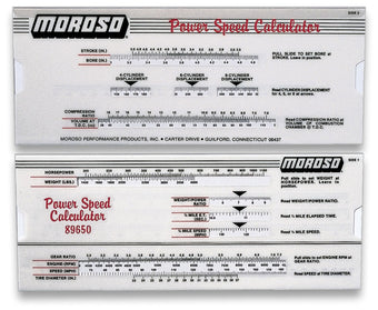 compare product Moroso Power-Speed Calculator