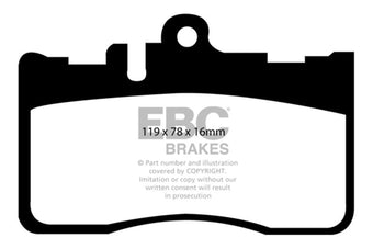 compare product EBC 01-06 Lexus LS430 4.3 Yellowstuff Front Brake Pads