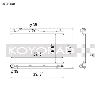 compare product Koyo 22-25 Subaru WRX All Aluminum Performance Radiator