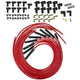 Moroso Universal HEI/Non - HEI Style Caps Ultra 40 8mm Multi - Angle Boot Spark Plug Wire Set - Red - My Store