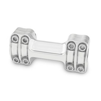compare product Burly Brand Reaper Riser Clamp 1-1/2in Tall for 1in Bar, One Piece - Chrome