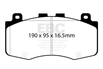 compare product EBC 2018+ Jeep Grand Cherokee Trackhawk Yellowstuff Front Brake Pads