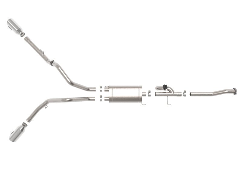 aFe Gemini XV 3in 304 SS Cat - Back Exhaust 15 - 20 Ford F - 150 V6 2.7L/3.5 w/ Polished Tips - My Store