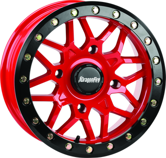 compare product DragonFire Racing Typhon Wheel 15X6 4/137 5+1 +40 R Machined Red