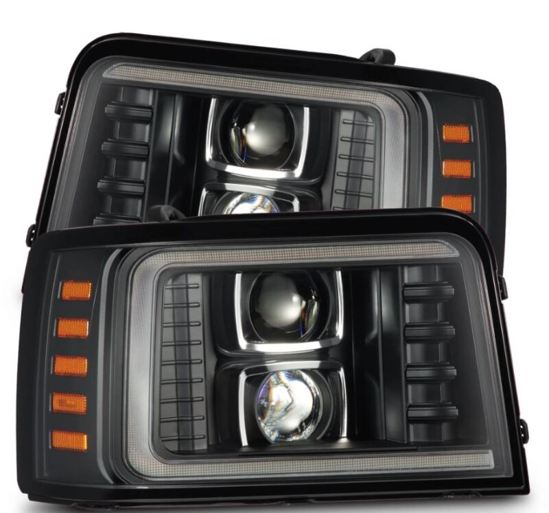 AlphaRex 92 - 96 Ford F - Series/Bronco LUXX - Series Proj Headlights Blk w/Actv Light SeqSig & SBDRL - My Store