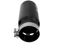 aFe SATURN 4S 4in SS Intercooled Exhaust Tip - Black 4in In x 5in Out x 12in L Bolt - On - My Store