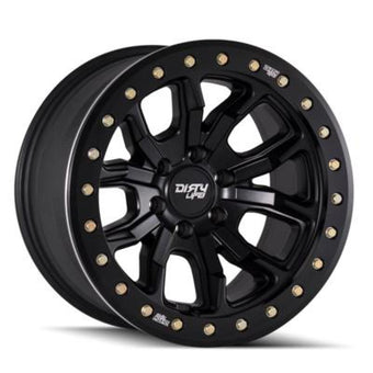 compare product Dirty Life 9303 DT-1 17x9 / 5x127 BP / -12mm Offset / 78.1mm Hub Matte Black Wheel - Beadlock
