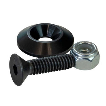 compare product Moroso 1in Taper Washer - Black Anodized (10 Pack w/Hardware)