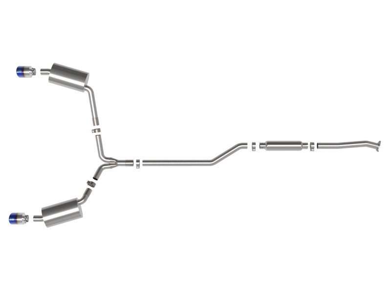 aFe 09 - 14 Acura TSX L4 2.4L Takeda 2 - 1/2in to 2 - 1/4in 304 SS Cat - Back Exhaust System w/BlueFlame Tip - My Store