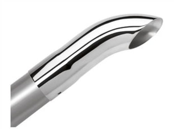 compare product Borla Universal Polished Tip Single Round Turndown/Turnout (inlet 2 1/4in. Outlet 2 1/4in)