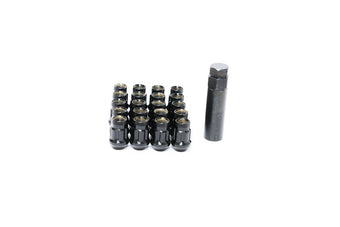 compare product Wheel Mate Muteki HR38 Open End Lug Nuts 12x1.25 Black Chrome / Red Ring