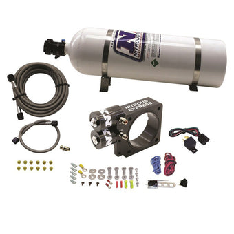 compare product Nitrous Express 86-93 Ford Mustang GT 5.0L (Pushrod) Nitrous Plate Kit w/15lb Bottle