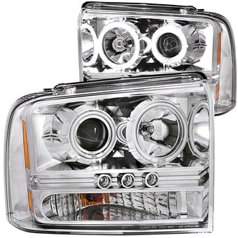 compare product ANZO 2005-2007 Ford Excursion Projector Headlights w/ Halo Chrome w/ LED Strip (CCFL) 1pc