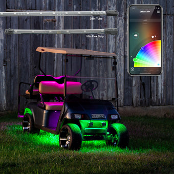compare product XK Glow LED Golf Cart Accent Light Kit XKchrome Smartphone App