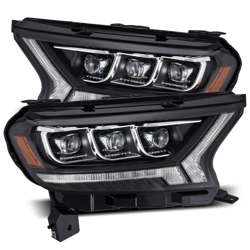 AlphaRex 19 - 21 Ford Ranger NOVA LED Proj Headlights Plank Style Black w/Activ Light/Seq Signal/DRL - My Store