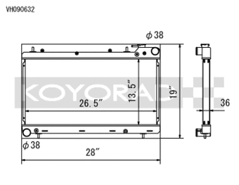 compare product Koyo 93-98 Subaru Impreza 1.8/2.2L (MT) Radiator