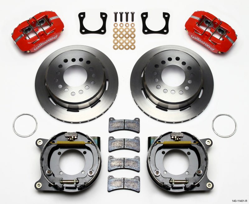 Wilwood Dynapro Low - Profile 11.00in P - Brake Kit - Red Chevy 12 Bolt Spcl 2.81in Offset - My Store