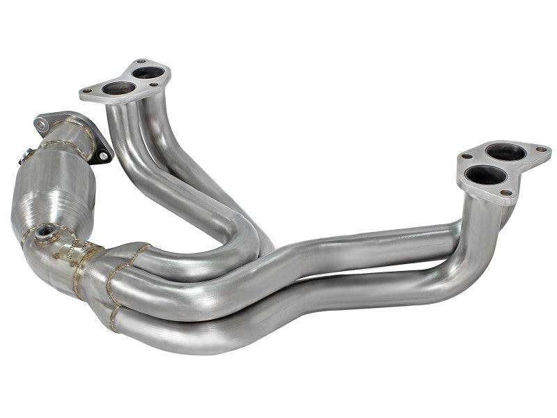 aFe 12 - 17 Toyota 86 / FRS / BRZ Twisted Steel 304 Stainless Steel Long Tube Header w/ Cat - My Store