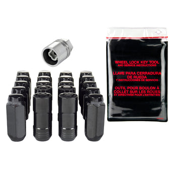 compare product McGard 5 Lug Hex Install Kit w/Locks (Cone Seat Nut) M14X2.0 / 13/16 Hex / 2.25in. Length - Black