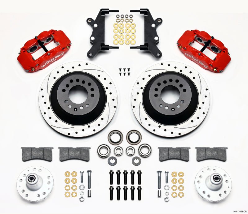 Wilwood Narrow Superlite 6R Frt Hub & 1PC Rtr Kit 12.88in Drilled - Red 60 - 68 Ford/Mercury Full Size - My Store