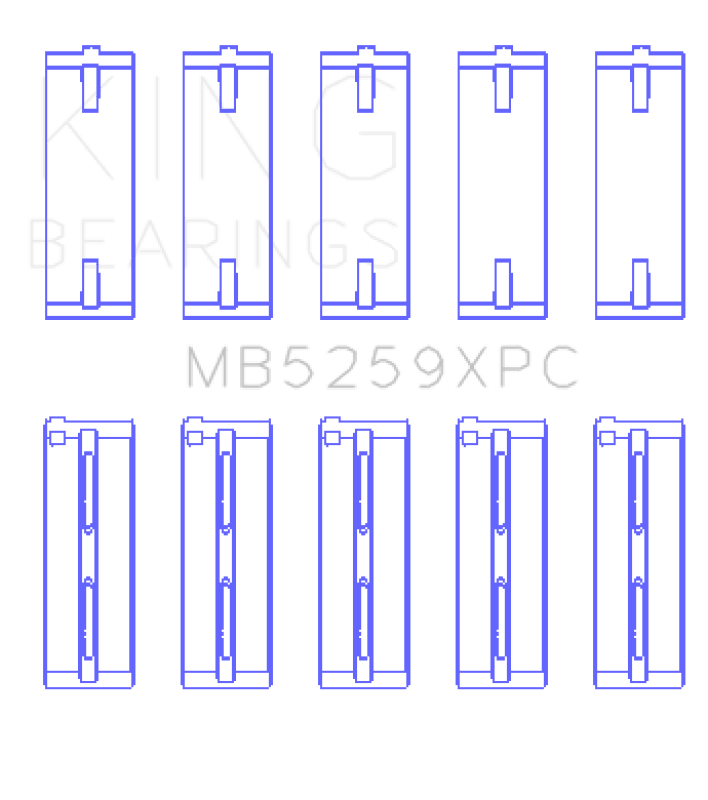 King Honda A - Series/B - Series/K - Series pMaxKote Performance Main Bearing Set - Size STD - My Store